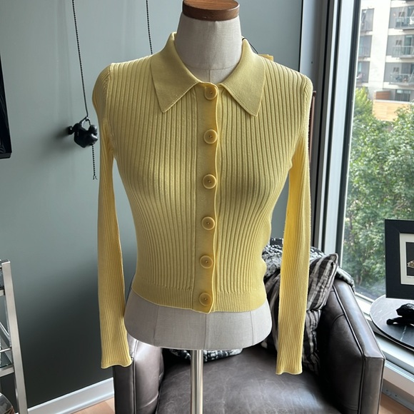 New Sandro Olympe Collared Cardigan Sweater Size 1 (Small) - Picture 2 of 6